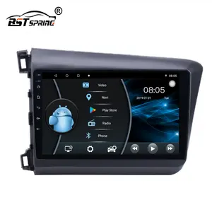 Bosstar Pemutar Stereo Mobil Android untuk Honda Civic 2012-2015 Radio Audio Navigasi DVD Mobil