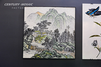 Мозаичная картина Centurymosaic оптом: мозаика из мрамора ручной работы «Горная река» для декора стен