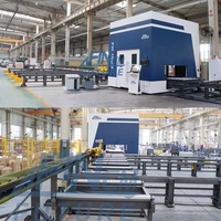 Ligne de découpe laser intelligente pour structures en acier destinée à la fabrication de tours de transmission d'énergie avec système CNC à chargement automatique