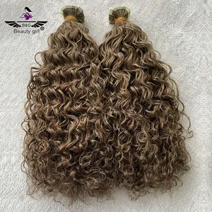 לא מעובד טהור ברזילאי רמי שיער טבעי האפרו קינקי מתולתל 24 סנטימטרים קלטת שיער טבעי הרחבות