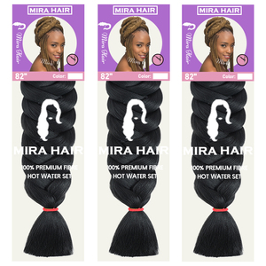 BELEZA Darling 165g 82 pouces Ombré Pré-étiré Jumbo Hair Emballage Violet Classique Yaki Fibre Synthétique Extensions de Cheveux à Tresser - Product Image 1