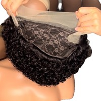 Perruques Courtes Bouclées Kinky HD Lace 13x1 en Cheveux Vierges Brésiliens, Vente en Gros Directe Usine pour Femmes Africaines