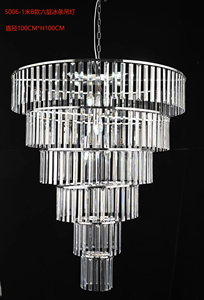 קישוט באיכות גבוהה מסיבת נברשת זהב ארוכה כסף תלייה תליון אור - Product Image 4