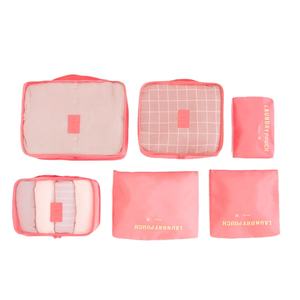 MOQ basso personalizza Logo poliestere 6 pezzi Set cubi da imballaggio organizzatore <span class=keywords><strong>per</strong></span> bagagli valigia da viaggio - Product Image 4