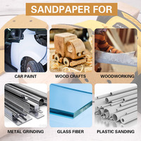 Papel de Lija de Óxido de Aluminio de 6 Orificios, Húmedo y Seco, Granos 40-600, Venta Caliente