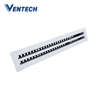 Diffuseur d'air linéaire en aluminium réglable pour plafond Ventech Air Conditioning ODM/OEM