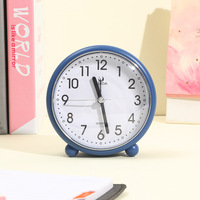 Jam Alarm kecil senyap, cocok untuk siswa, anak-anak, meja, samping tempat tidur, penggunaan kantor, jam meja minimalis.