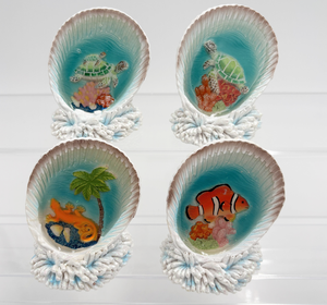 Souvenir de plage en polyrésine peinte à la main, forme irrégulière, avec effet de goutte de colle, motifs animaliers, amour, <span class=keywords><strong>musique</strong></span>, fée - Product Image 2