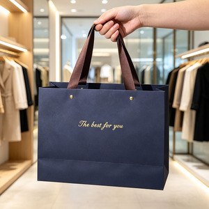 Sacs Cadeaux en Papier Personnalisés de Luxe à Faible MOQ avec Poignée en Ruban pour <span class=keywords><strong>Emballage</strong></span> de Vêtements et Chaussures de Marque - Product Image 2