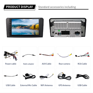 Autoradio 9 pouces avec écran tactile sans fil <span class=keywords><strong>Carplay</strong></span> Android 14 4G LTE pour W164/X164 2012 - Product Image 5