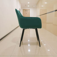 Chaise d'appoint pivotante moderne en velours avec structure métallique solide, idéale pour appartement et cave à vin – Meilleure vente