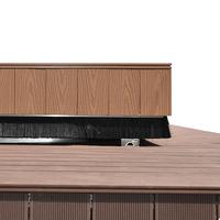 Nouvelle couverture de piscine coulissante extérieure électrique 2025 en bois-plastique pour spas, piscines, piscines pour enfants et nouveau-nés