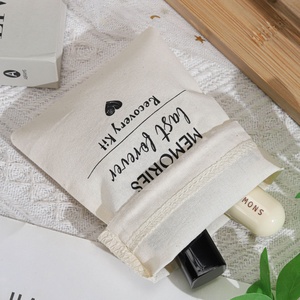 Reusable Small Organic Cotton Muslin Drawstring Gift Hangover Kit Storage <b>Bag</b> Custom Printed Logo Muslin <b>Dust</b> Pouch <b>Bags</b> - Product Image 5