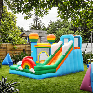 Équipement de château toboggan gonflable de fête de mariage et château gonflable arc-en-ciel pour événements - Product Image 1