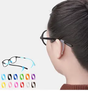 Soporte antideslizante de silicona para gafas, gancho para las orejas, retenedor de punta de cristal