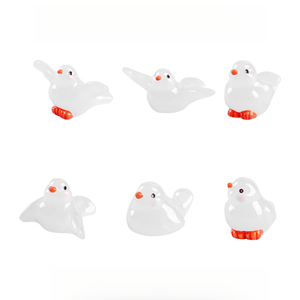 KI Zhuojing, una graziosa piccola colomba bianca luminosa in stile cartone animato, è un articolo decorativo fai-da-te più venduto e un artigianato in resina per il giardino. - Product Image 5