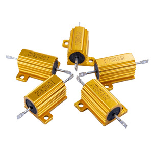 Resistencia de Carga Industrial RX24-25W con Carcasa de Aluminio Dorado, 25W 200J, Montaje en Chasis, para Calentamiento - Product Image 2