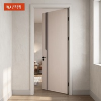 Portes intérieures commerciales pour halls et chambres, portes de maison en MDF avec incrustation décorative et stratifié anti-rayures
