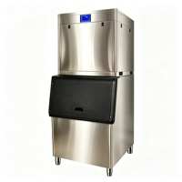 Machine à glaçons automatique commerciale 600 kg/24h en acier inoxydable avec moteur compresseur à économie d'énergie pour restaurant
