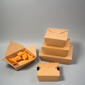 Boîte d'emballage alimentaire en papier kraft brun à prix avantageux, boîte à salade, boîte à sandwich, boîte à emporter, boîte à lunch - Product Image 6