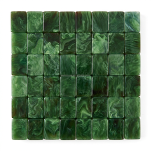 Jeu <span class=keywords><strong>de</strong></span> Mahjong américain portable classique <span class=keywords><strong>de</strong></span> luxe en jade vert foncé, 160 pièces, 3 couches, tuiles <span class=keywords><strong>de</strong></span> Mahjong gravées en acrylique - Product Image 2