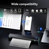 Printer Portabel Mini Phomemo M08D, Printer Thermal Nirkabel, Printer Portabel untuk Ponsel dengan Layar Pintar