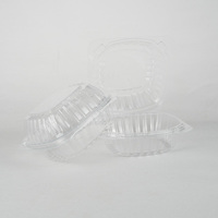 BOPS jetable flip-top boîte en plastique transparent pour gâteau pain gaufres biscuits pâtisserie emballage