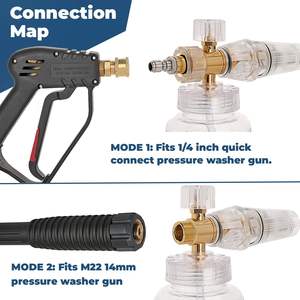 Machine de laveuse à haute pression 1/4 adaptateur de connecteur rapide Lance de canon à mousse - Product Image 6