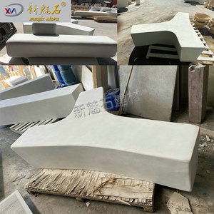 New Magic Stone Prefabricated <b>Cement</b> Bench Y Shape 3Cm Thick GRC UHPC Lawn Seat Outdoor Garden Furniture - Product Image 2