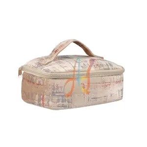个性化氯丁橡胶洗漱包，带可定制图案旅行化妆包，适合便携式美容收纳包