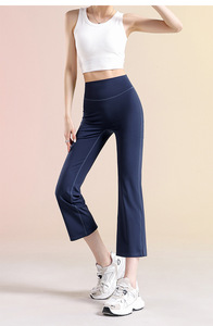 Pantalones de <span class=keywords><strong>yoga</strong></span> ajustados <span class=keywords><strong>para</strong></span> <span class=keywords><strong>mujer</strong></span>, de verano, sin líneas incómodas, control de abdomen, <span class=keywords><strong>para</strong></span> fitness, running, deportes, acampanados, de longitud completa - Product Image 3