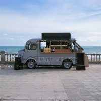 Chariot de crème glacée personnalisé Fast Food Van Taco Truck Halal Mobile Crepe Coffee Chariots à vendre Gril électrique BBQ Food Truck