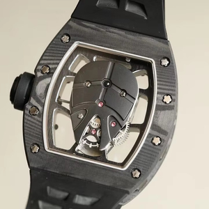 Premium Carbon Fiber Barrel Case <b>Skeleton</b> Tourbillon <b>Watch</b> Men High Quality Waterproof Luminous <b>Automatic</b> Mechanical Sports Luxu - Product Image 5