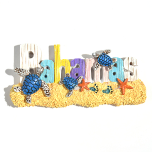 Imán <span class=keywords><strong>de</strong></span> nevera personalizado <span class=keywords><strong>de</strong></span> resina 3D, Bahamas, CocoCay, isla europea, tortuga marina, estrella <span class=keywords><strong>de</strong></span> mar, faro, recuerdo turís - Product Image 1