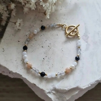 Pulsera Delicada con Cuentas de Piedras Preciosas Facetadas de 4mm, Estilo Vintage, para Mujer, Piedra Natural Ajustable, Cristal Curativo, Aniversario