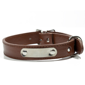 Collar de piel holesale para perro, etiqueta gruesa para grabar - Product Image 6