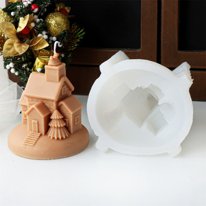 Dreamy Fairy Tree Houseแม่พิมพ์ซิลิคอนMiniature Cabin Designเรซิ่นเครื่องมือDIYเทียนอโรมาที่สมบูรณ์แบบ,ยิปซั่มหัตถกรรม-ไม่สม่ําเสมอ,เครื่องประดับ - Product Image 5