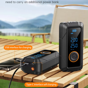 자동차 오토바이 150psi 미니 LED 디스플레이 공기 압축기 4000MAH 무선 풍선 펌프 용 7.4V 휴대용 타이어 팽창기 - Product Image 2