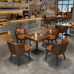 Ensemble de chaises de table en bois massif de style folklorique de café pour bar à vin et <span class=keywords><strong>restaurant</strong></span> de barbecue Style industriel clair pour le salon - Product Image 4