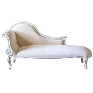 Hot selling solid wood leisure vintage wooden royal chair chaise longue sofa 2020