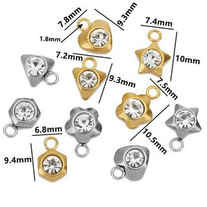 Breloques en cristal Cœur Étoile Hexagone, Pendentif à sertir, Accessoire de bijouterie DIY, Unisexe, Usage quotidien - Product Image 2