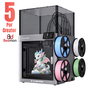 เครื่องพิมพ์สามมิติ Flashforge Creator 5 Pro แบบหลายสี พร้อมหัวพิมพ์อิสระ 4 หัว และห้องพิมพ์แบบปิด - Product Image 1