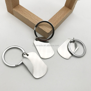 High Quality Stainless Steel <strong>Key</strong> <strong>Ring</strong> Tags Blank <strong>Custom</strong> logo Keychain - Product Image 1