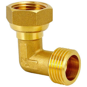 ข้อต่อทองเหลืองแบบข้อศอกเดี่ยว ขนาดใหญ่ สำหรับท่อทองแดง 4-6 จุด พร้อมเกลียวใน-เกลียวนอก สำหรับลดขนาดท่อทองแดง - Product Image 1