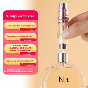 Flacon <span class=keywords><strong>de</strong></span> <span class=keywords><strong>parfum</strong></span> cylindrique <span class=keywords><strong>de</strong></span> voyage 5 ml à haute valeur esthétique, avec revêtement en verre électro-aluminium, remplissage par le bas, haute qualité - Product Image 1