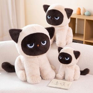 Peluche all'ingrosso a forma di gatto, bambole gatto addormentati, cuscini a gamba lunga, regali per ragazze, bambole gatto sedute, OEM ODM, regalo di compleanno - Product Image 2