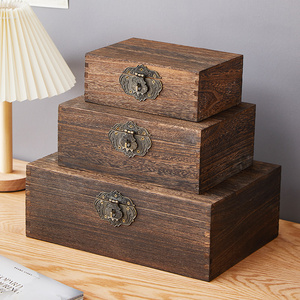 WanuoCraft Premium Handmade Rectangle Large Sturdy Wooden Box Lid Versatile Chic Home Decorative <strong>Memory</strong> <strong>Keepsake</strong> Elegant - Product Image 6