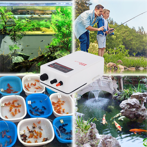 Trắng đen đánh cá ngoài trời Aquarium khô Pin hoạt động Fish Tank bơm không khí Aerator oxy với không khí đá - Product Image 4