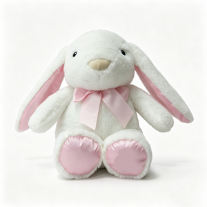 Peluche de lapin personnalisée, lapin en peluche, adorable peluche de lapin, lapin en peluche assis, peluche de lapin blanc - Product Image 2