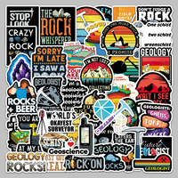 50 Pegatinas Personalizadas Impermeables para Exteriores, con Diseño de Geología, para Decorar Cuadernos, Tazas, Cajas de Herramientas